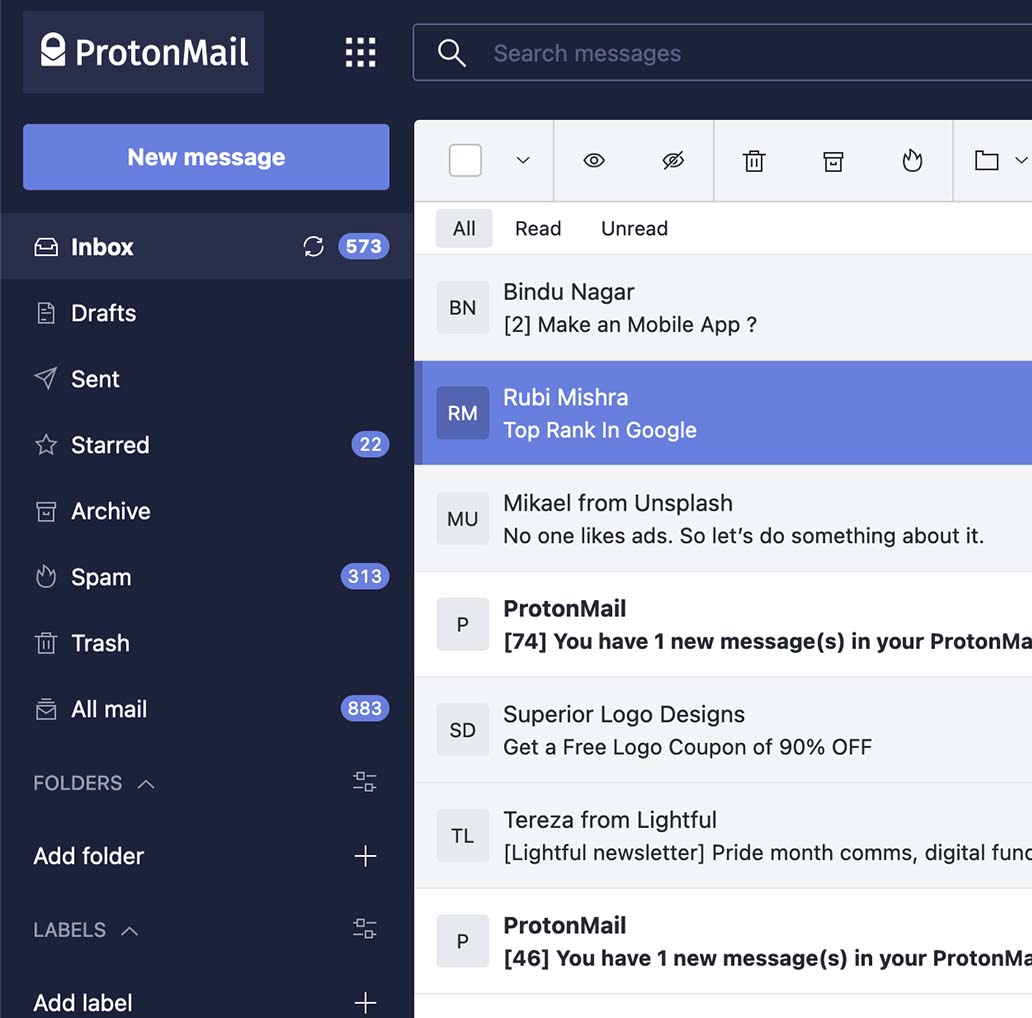 Hackear el buzón de ProtonMail